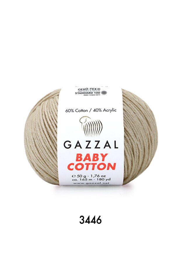 Gazzal Baby Cotton Amigurumi 50gr - Örgü Ipi 3446 Taşrengi