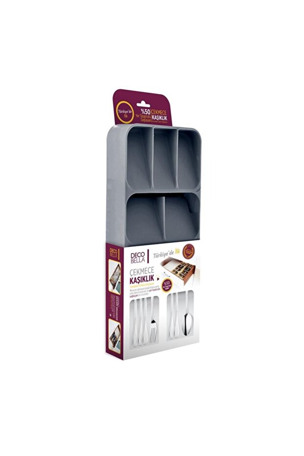 2-Piece 9-Compartment Drawer Spoon Holder