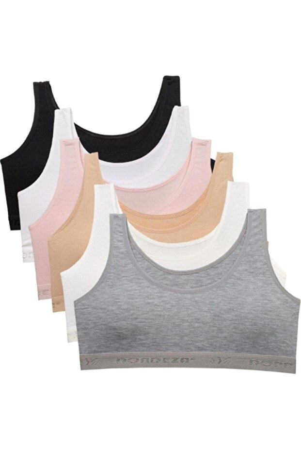 Teen Girls Thick Strap Padded Training Bra 3-Pack Mixed Package Fua Shop