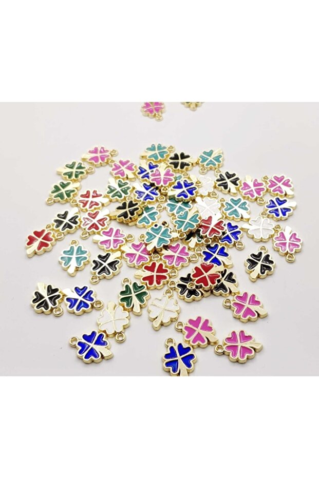 6 Pieces of Non-Tarnishing Clover Model Necklace Bracelet Tip Intermediate Apparatus