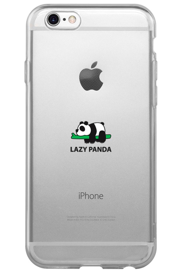 iPhone 6 Plus Panda Pattern Patterned Transparent Silicone Phone Case