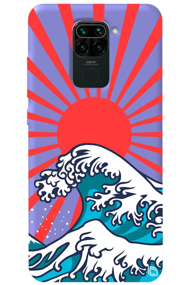 Xiaomi Redmi Note 9 Lilac Color Premium Velvet Japanese Patterned Silicone Phone Case