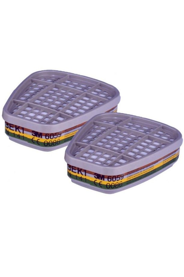 7502 Yarım Yüz Maskesi + 6059 Abek Filtre + 5925 P2 Filtre +k501 Kapak - 6