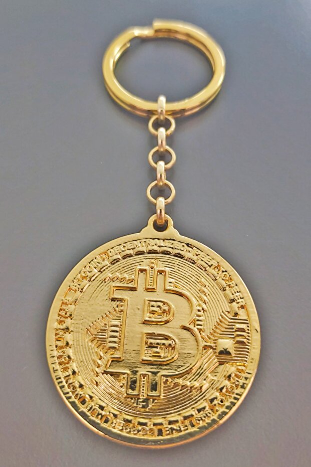 Metal Bitcoin Keychain Gold - 1