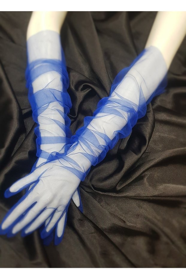 Bella Evening Dress Gloves Long Cobalt Blue – Gloves