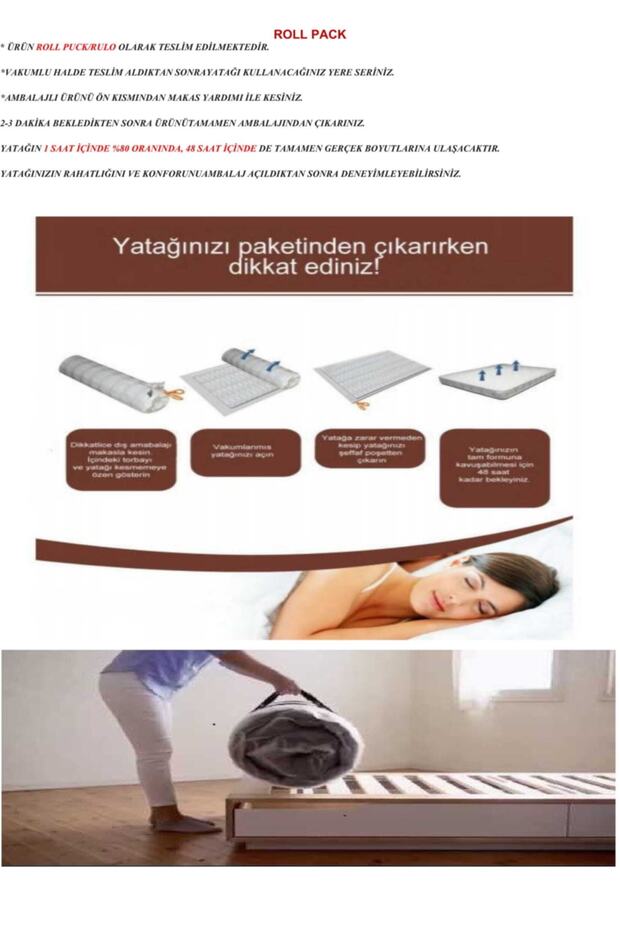 Tek Kişilik 90x190x12 Hafızalı Visco Sünger Yaysız Havlu Kumaş Yatak - 8