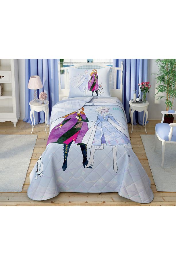 Disney Frozen 2 Together Tek Kişilik Lisanslı Yatak Örtüsü - 1