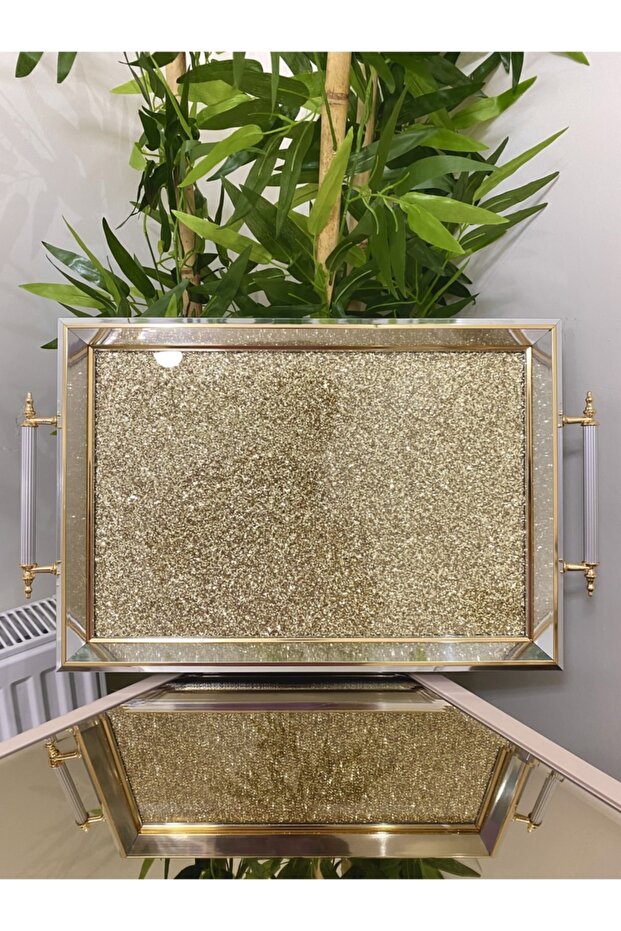 Gold Glitter Tea Tray, Luxury Tea Tray, Presentation Tray