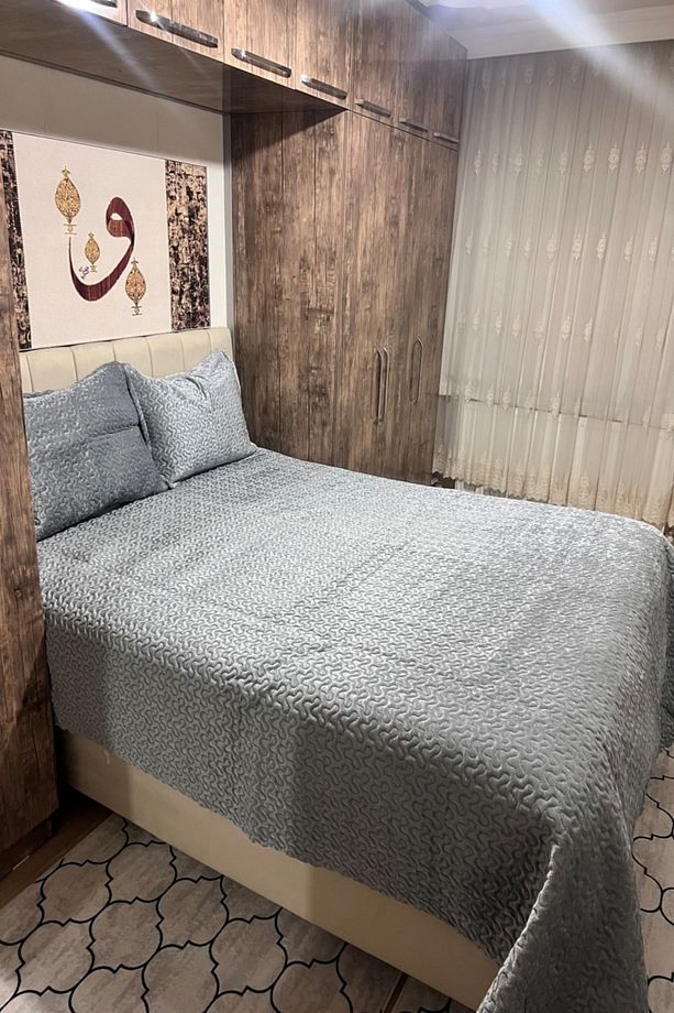 Kadife Pike Takımı Ve Yatak Örtüsü - Kapitone Pike Takımı Yatak Örtüsü Çift Kişilik 250x260 - 1