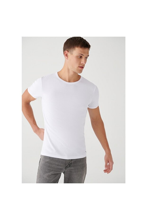 Erkek Beyaz Basic Tişört 063747-620 - 2