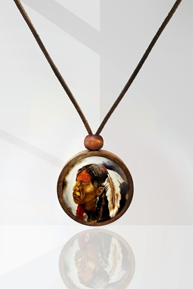 Native American Wooden Necklace