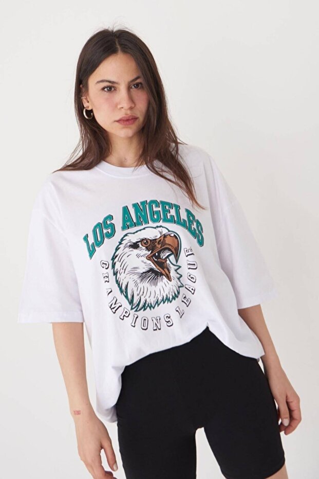 تي شيرت مطبوع La Oversize للجنسين