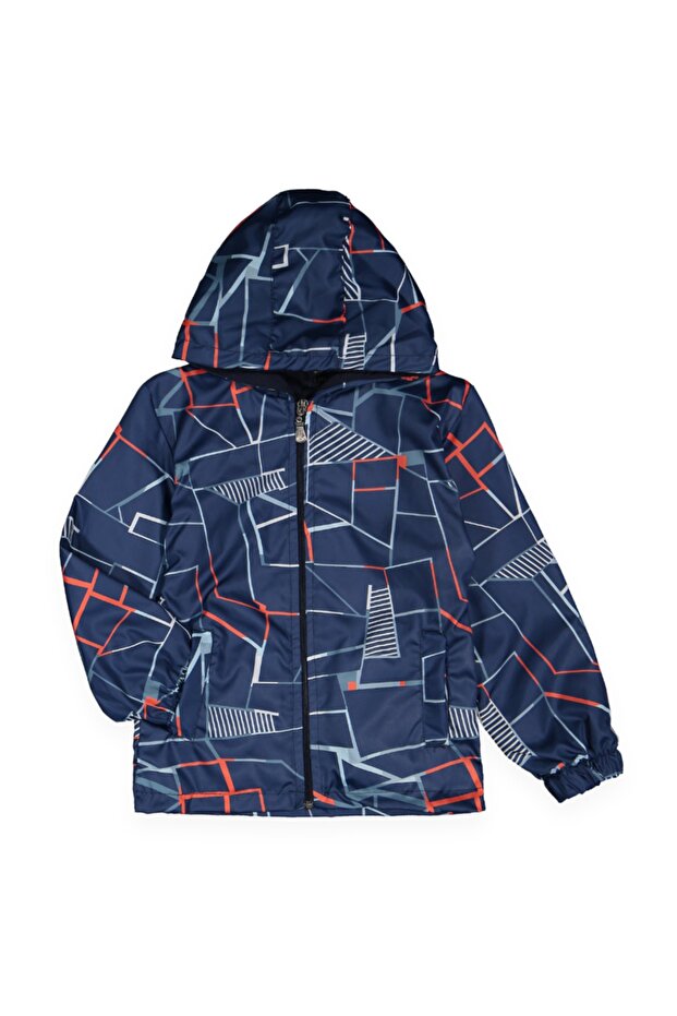 Geometric Patterned Raincoat