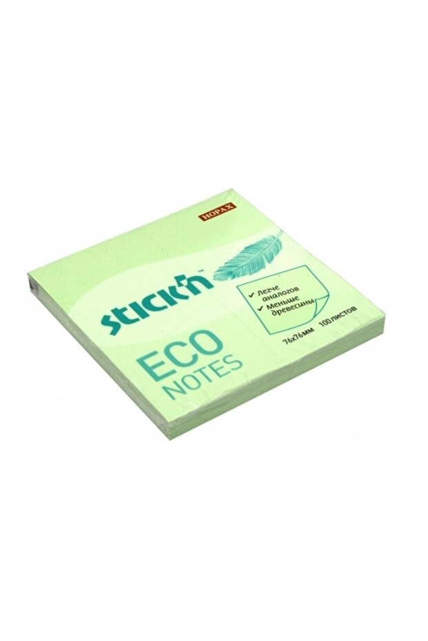 Stickn 76x76 ملم Eco Notes 100 ورقة باستيل أخضر