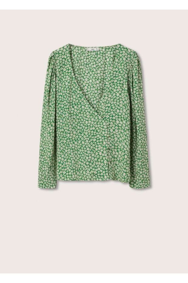 Düğmeli Anvelop Bluz - 3