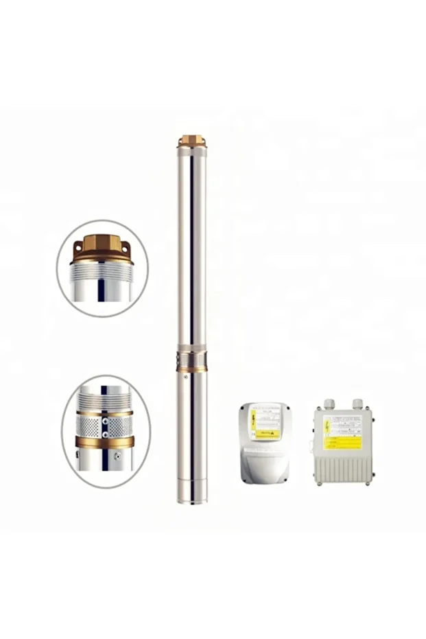 Derin Kuyu Dalgıç Pompa Seti Ds5.1-56/7 Kalem Dalgıç 1hp 0.75kw 4''50mt Dik Basar Panolu - 4