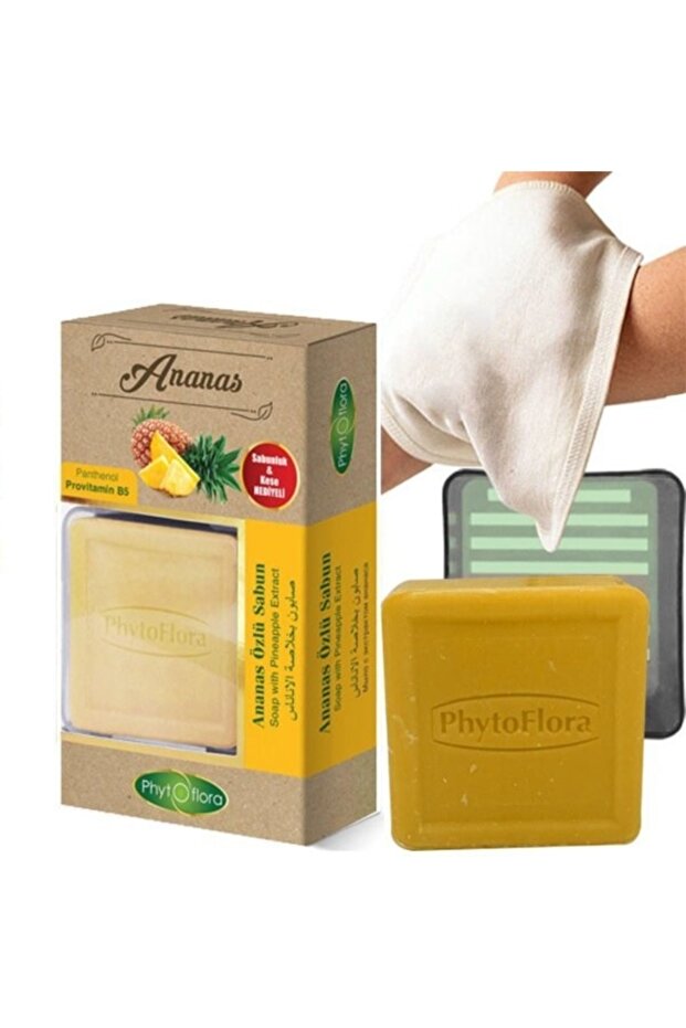 Pineapple Extract Soap 125 Gr (With Pouch and Soap Dispenser Gift)