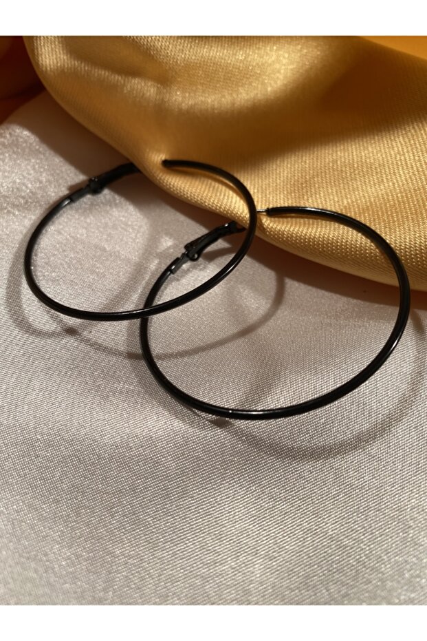 أقراط هوب سوداء - 3