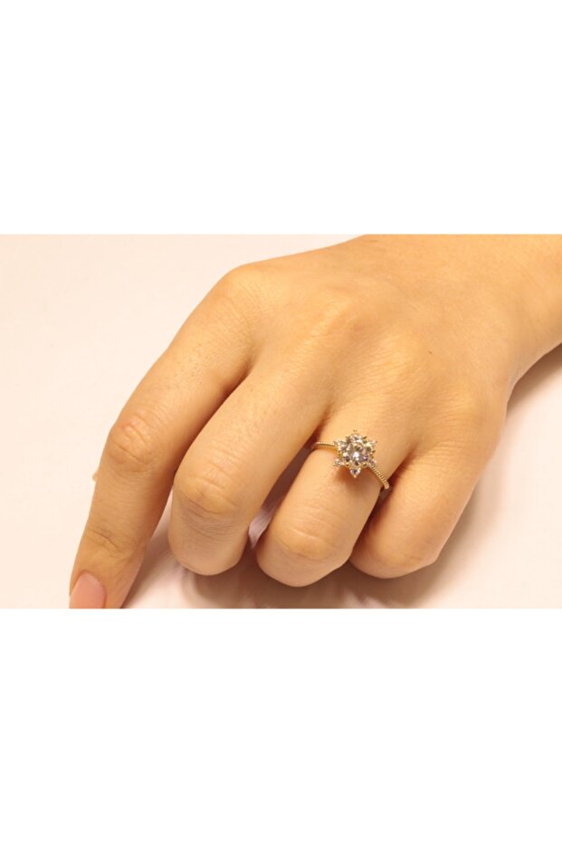 Altın Tek Taş Yüzük - 1