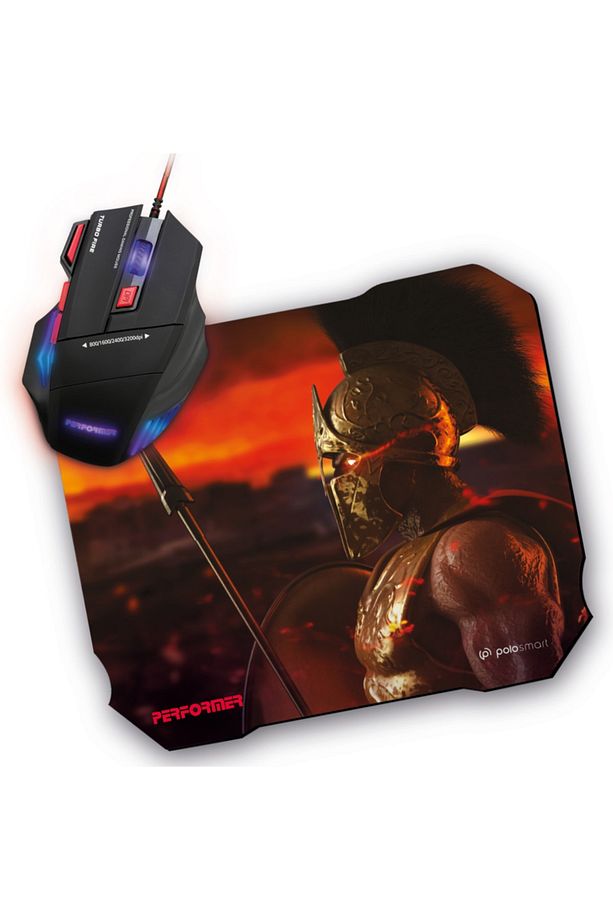 Pgm07 Gaming Mouse + Mouse Pad Kırmızı - 1