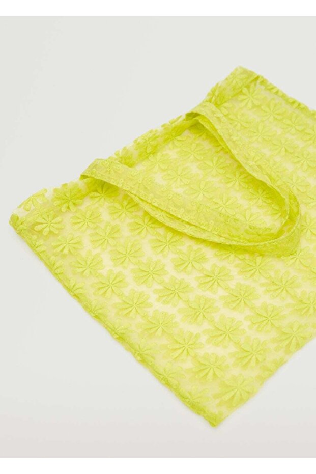 Çiçekli Organze Çanta - 1