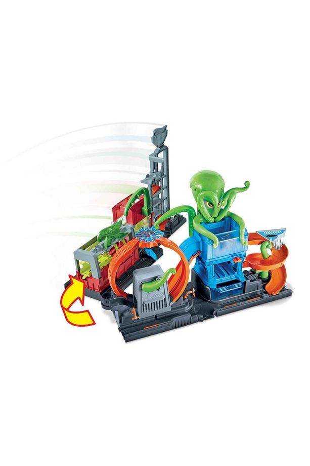 Hot Wheels Dev Ahtapot Ile Araba Yıkama Oyun Seti Gtt96 - 1