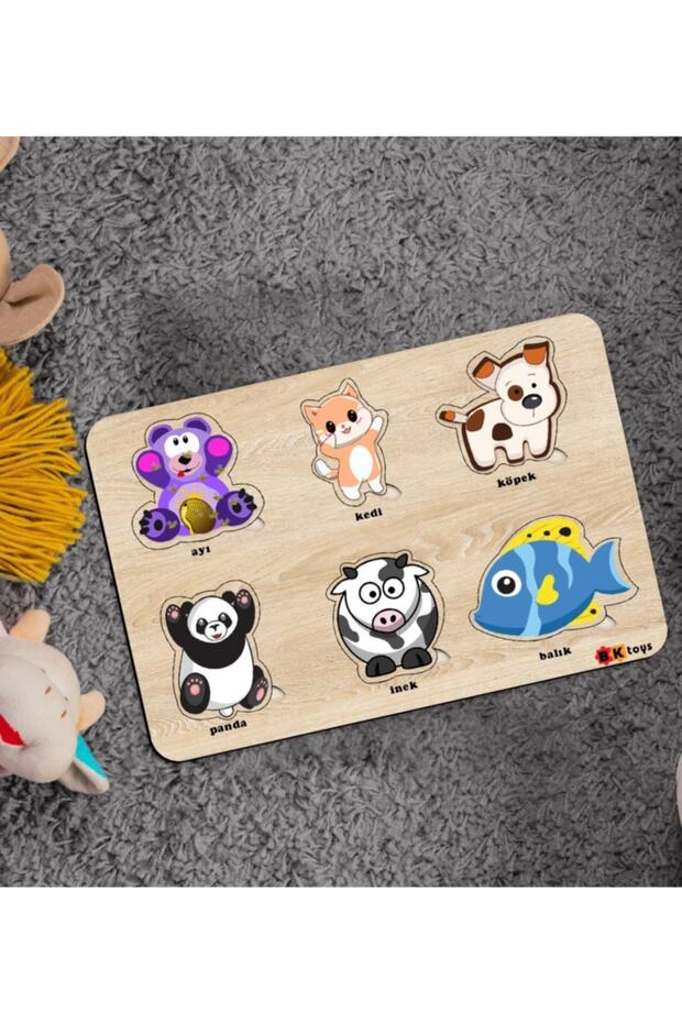 Wooden Bultak Puzzle Cute Animals Puzzle For Kids