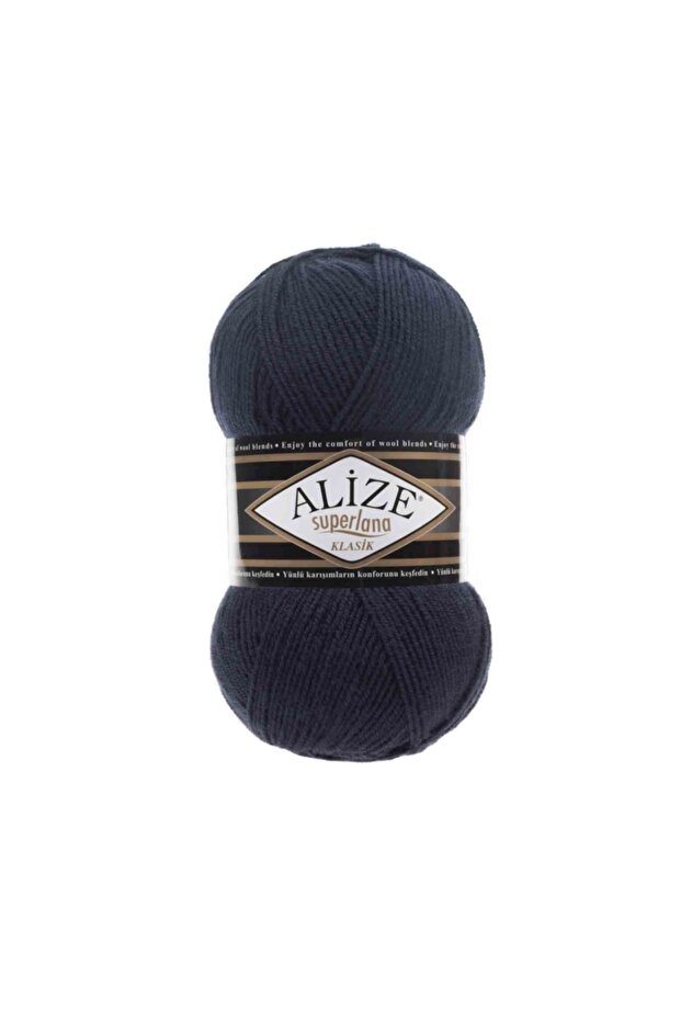 5 قطع من خيوط الحياكة اليدوية الكلاسيكية سوبرلانا رمز اللون 58 أزرق داكن