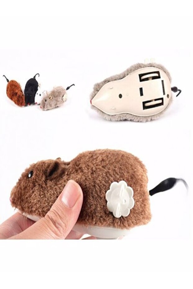 Wind-Up Cat Training Toy Furry Mouse