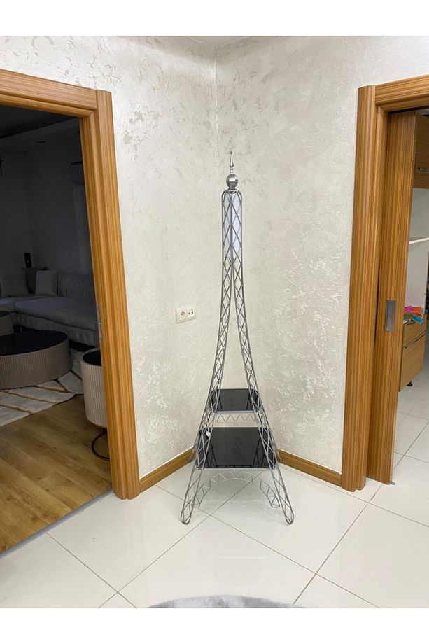 Eiffel Kulesi Lüx Lambader Gümüş - 3
