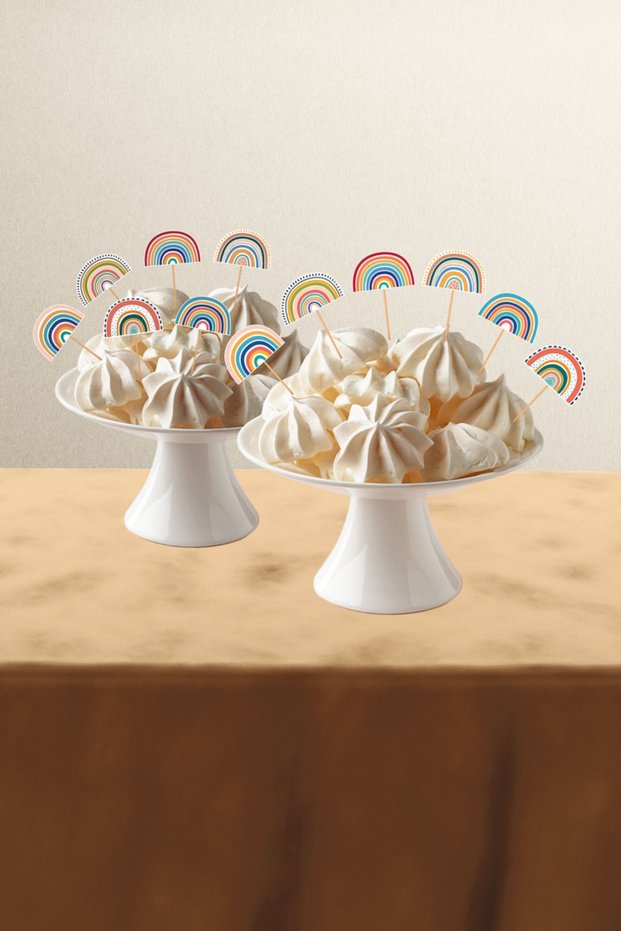 Boho Baby Multicolor Rainbow 12-Piece Cupcake Decoration