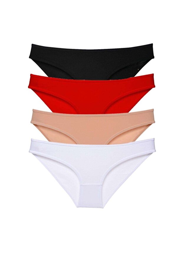 4 Piece Set Lycra Women's Panties Black