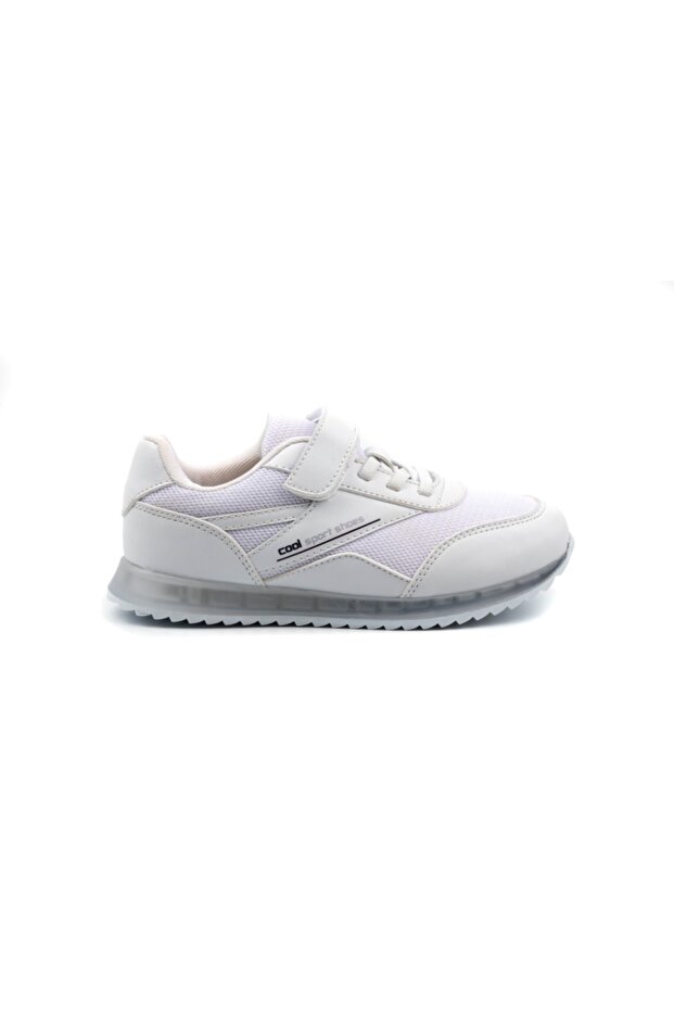 Lighted Velcro White Fashion Sneaker