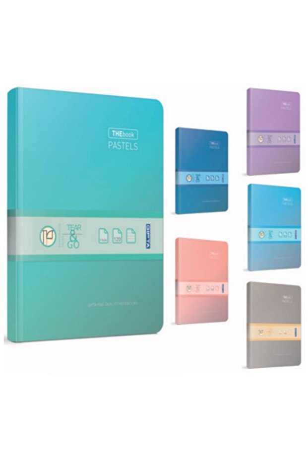 - دفتر الغلاف الصلب للخياطة من Thebook Pastels Ip بحجم 20x28 و400 ورقة دفتر مربع