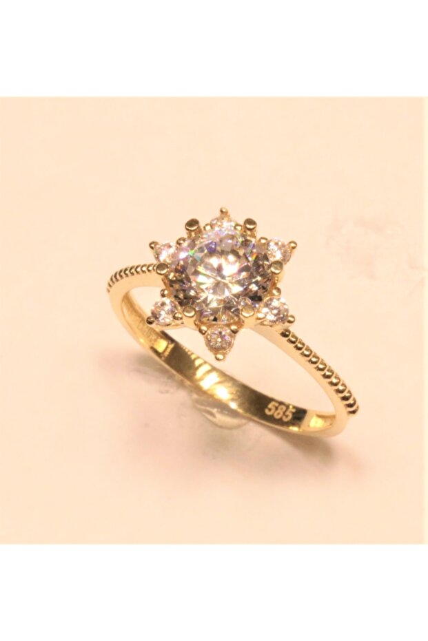 Altın Tek Taş Yüzük - 2