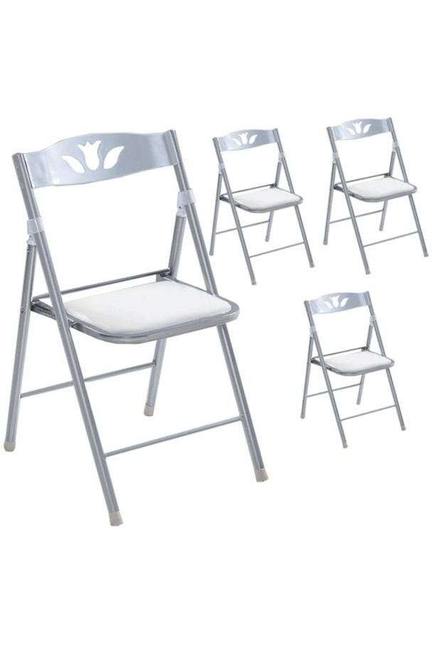 Katlanır Mutfak Sandalyesi 4 lü Katlanabilir Sandalye - 1