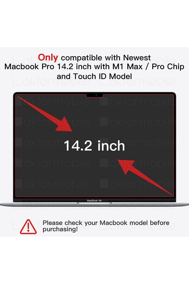 Macbook Pro 14 M1 M2 M3 M4 - A2442 A2779 A2992 A2918 A3112 A3185 A3401 Uyumlu Ekran Koruyucu - 3