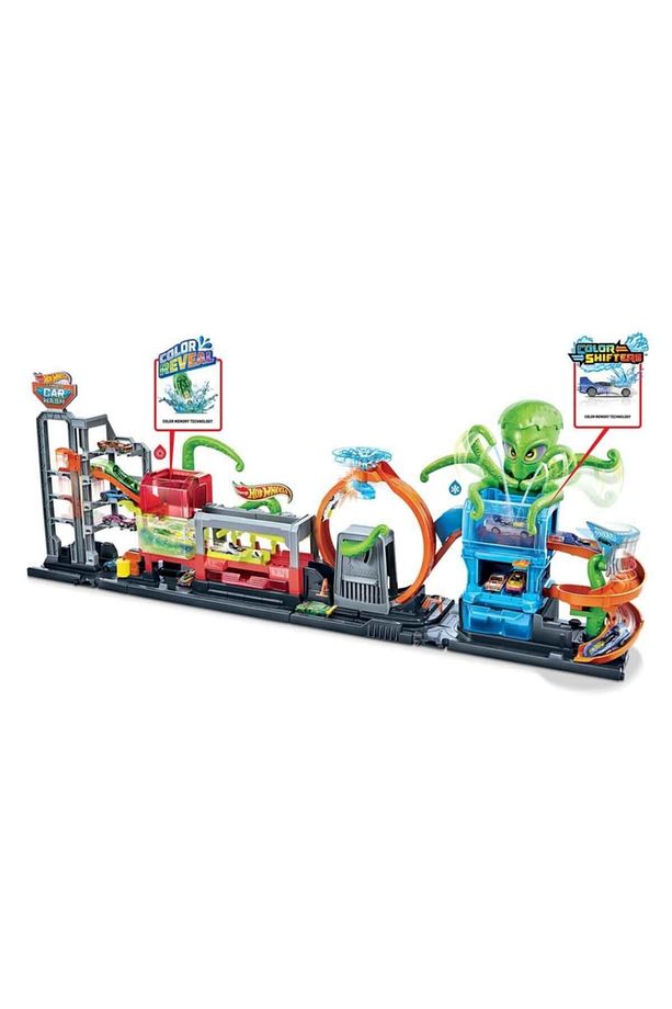 Hot Wheels Dev Ahtapot Ile Araba Yıkama Oyun Seti Gtt96 - 3
