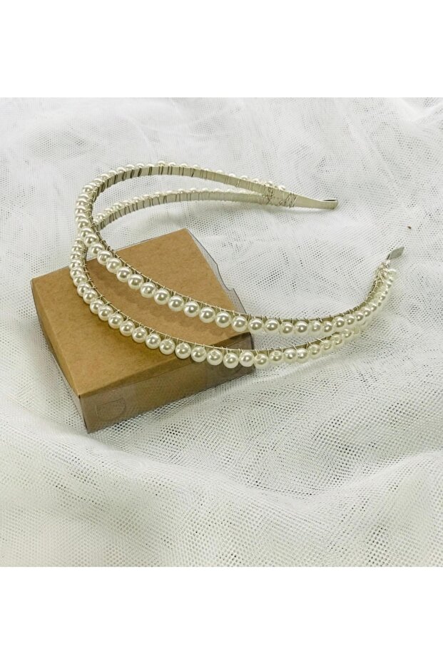 Pearl Double Bridal Crown and Hair Accessory Graduation Wedding