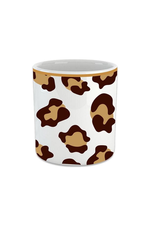Leopar Double Fincan Kulpsuz Espresso Double Türk Kahve Fincan Kahve Kupası - 1