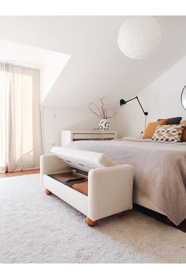 Teddy Sandıklı Bench Puf - 1