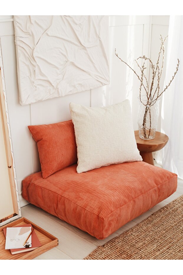 Fitilli Kadife Yer Minderi - 1