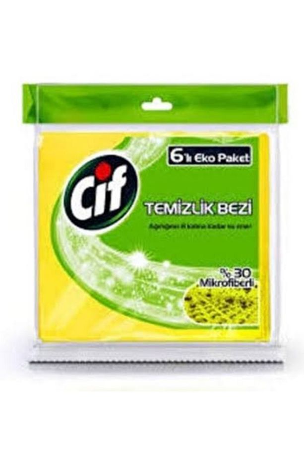 6'lı Eko Paket %30 Mikrofiberli Temizlik Bezi - 1