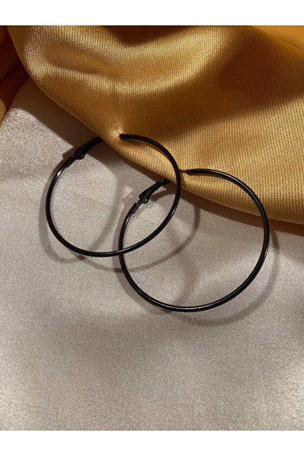 أقراط هوب سوداء - 2