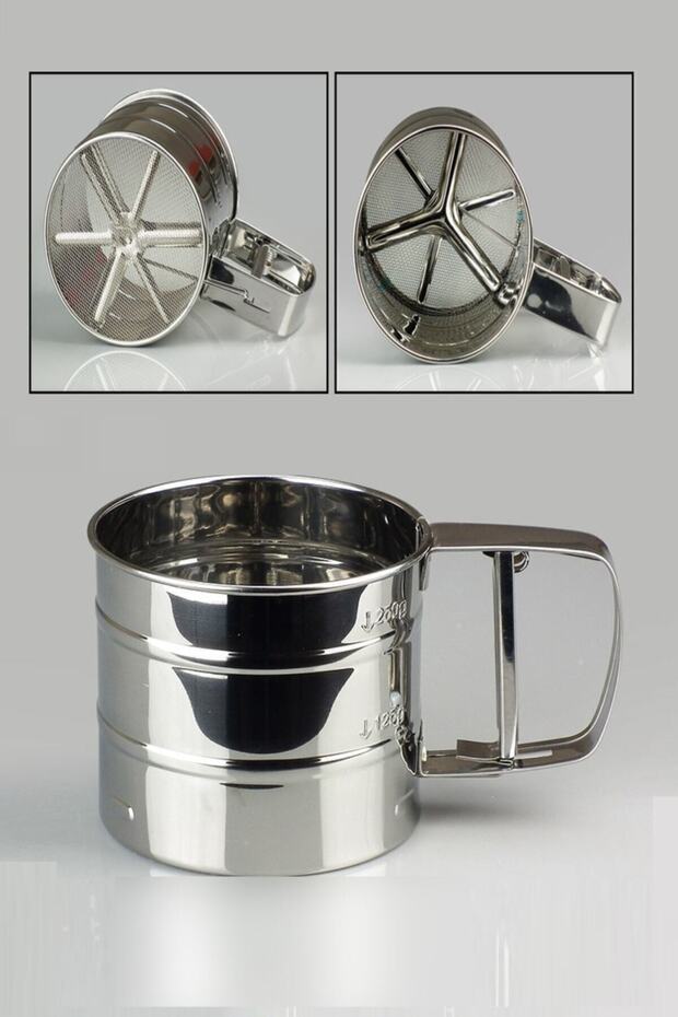 Stainless Metal Flour And Sugar Sieve 250 Gr