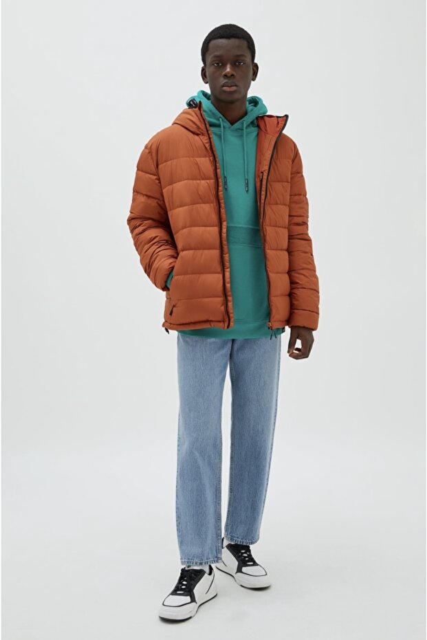 Kapüşonlu Şişme Mont - 2