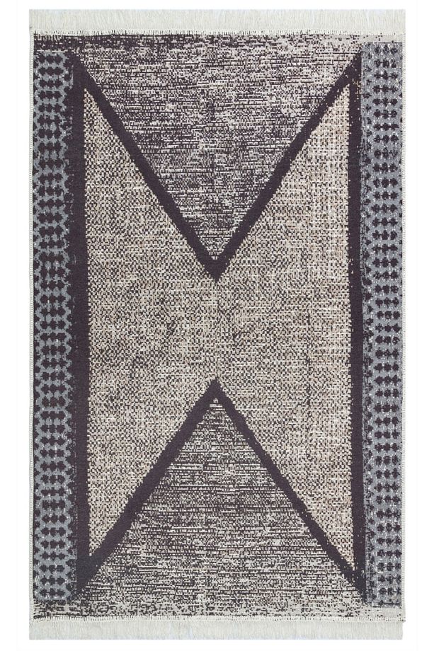 Arya Ar 02 Grey Geri Dönüşümlü Pamuk Ile Üretilen Modern Ve Etnik Desenlere Sahip Kilimler - 8