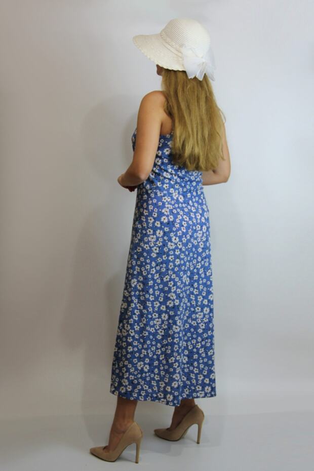 Mavi Bahar Elbise - 2