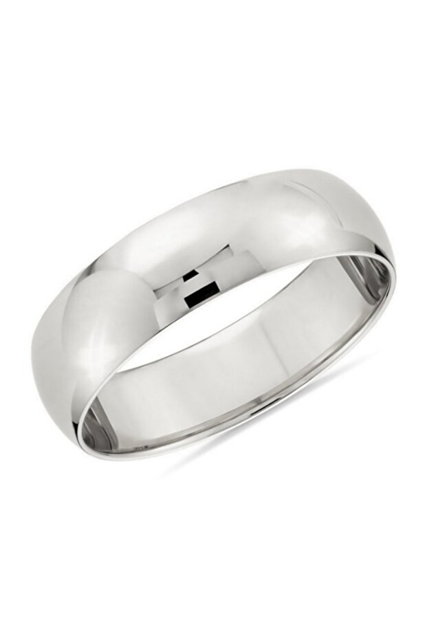 Gümüş Alyans 6 mm Bombeli - 1