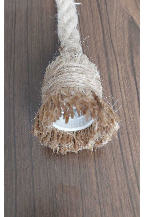 40 Cm Sarkıt Avize Cafe Avizesi Rustik Avize Sarkıt Jüt Halat Avize - 3